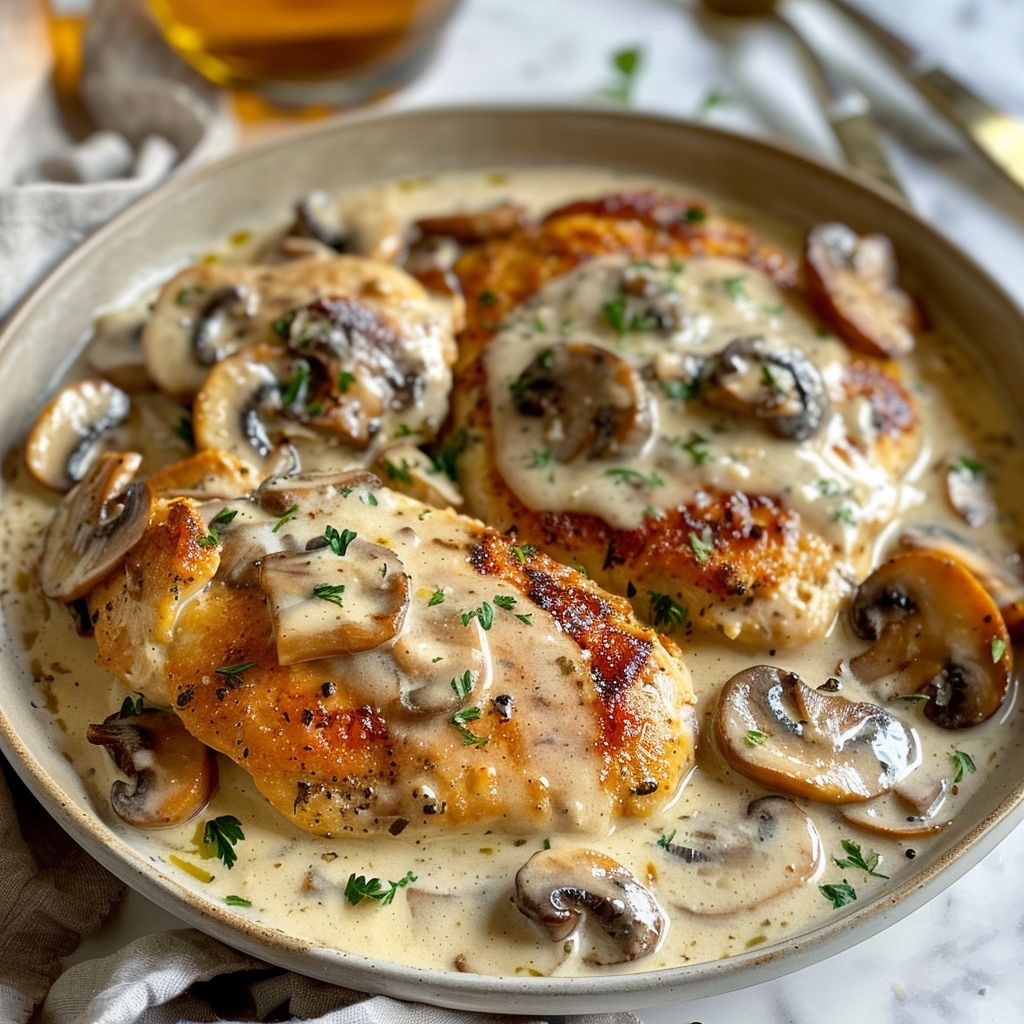 CREAMY MUSHROOM CHICKEN